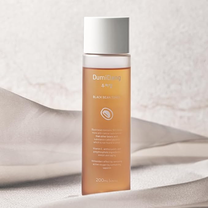 DumiDang Black Bean Essence Toner - Korean Traditional Vegan Skincare Formula, Anti-Aging &Youthful Skin with Fermented Black Bean Extract, 200mL | 6.75fl. oz.