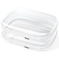 Gberlczz Clear Hard Zipper Case for Storage, Durable Clear Zipper Pouches, Hard Plastic Zippered Pouch for Snacks Toy Travel Organizer