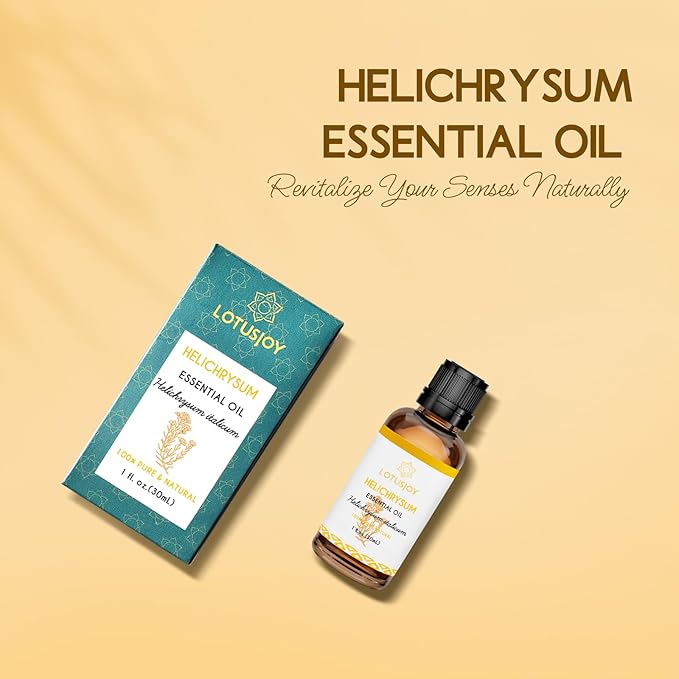 LOTUSJOY Helichrysum Essential Oil, for Bruising, Skin, 1 Oz