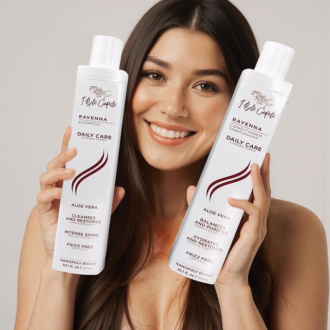 Ravenna Aloe Vera Shampoo & Conditioner Set – Paraben-Free, Deep Moisture, Breakage Reduction for Dry, Damaged & All Hair Types, 2×300ml (10.1 fl oz each)