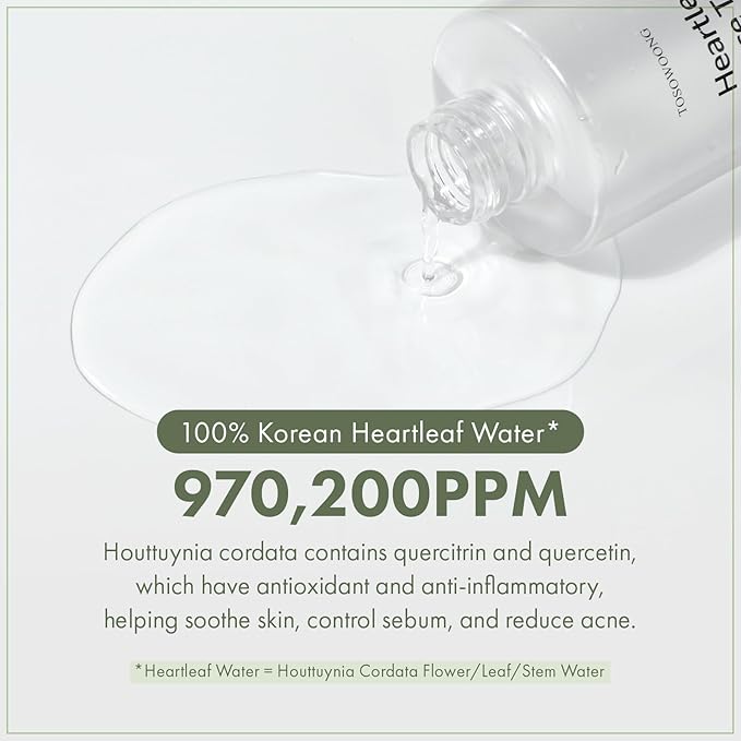 TOSOWOONG Heartleaf 97% Face Toner for Blemish-Prone & Calming, Hydrating