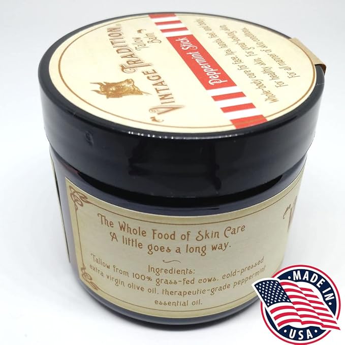 Vintage Tradition Peppermint Grass-Fed Tallow Balm | All-Purpose 2 oz