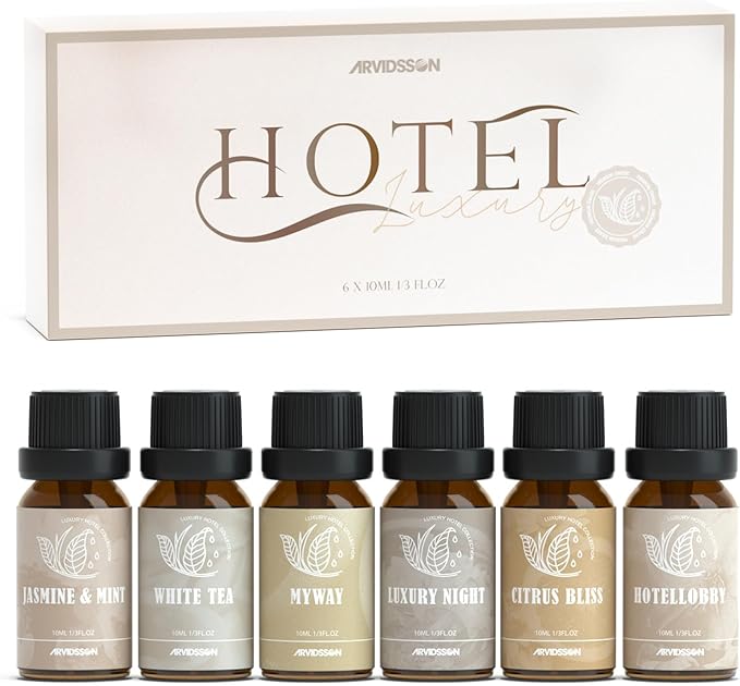 ARVIDSSON Hotel Diffuser Oil Gift Set, Hotel Essential Oils for Diffuser