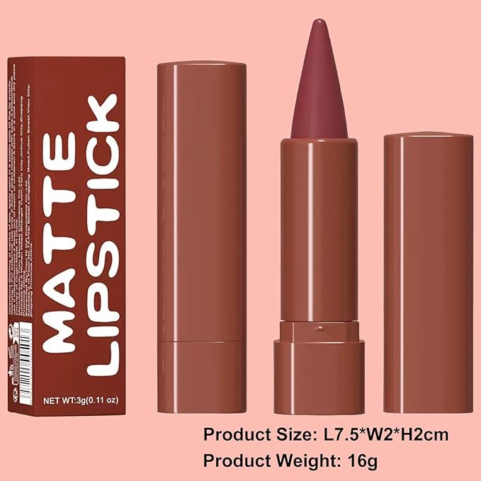 Mefyhtune 2-in-1 Gradient Red Lip Liner & Lipstick, Waterproof Long Lasting Matte Lip Liner Pencil, Makeup Smudge proof lip liner with Cone Tip (06#-Carmine)