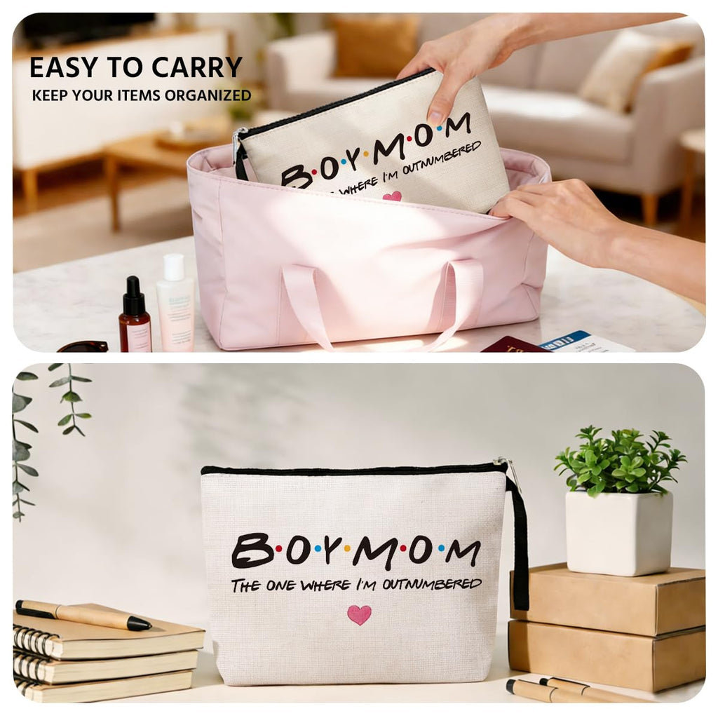 Jztco Boy Mom, Baby Shower Gifts for Moms First Time Makeup Bag