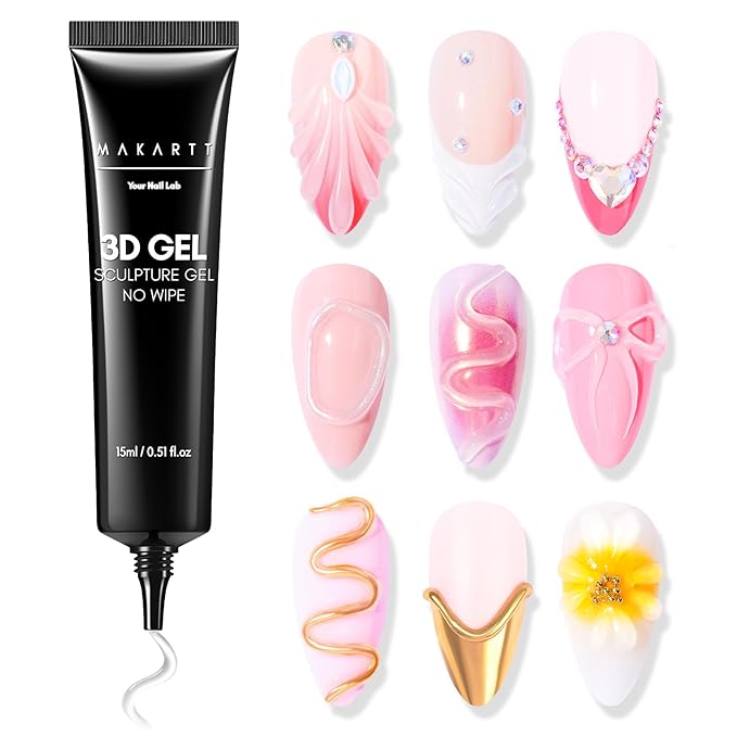 Makartt 3D Nail Gel, 15g Sculpting Gel Glue for Molding and Drawing