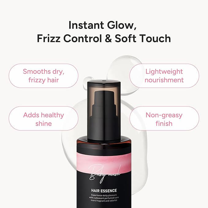 BANANAL 2-in-1 Hair Serum & Perfume Oil - Korean Hair Care, Moroccan Argan Oil & 12 Amino Acids for Dry Damaged Hair, Anti-Frizz Glass Hair Shine, Paraben-Free, Baby Powdery Musk, 3.38 fl oz