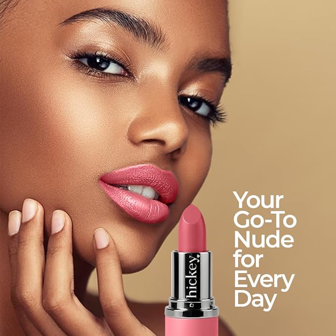 Hickey Lipstick Refill - Birthday Suit (Best Nude) - Hydrating Formula with Jojoba Oil, Long Lasting Velvet Finish Formula - Vegan & Gluten-Free