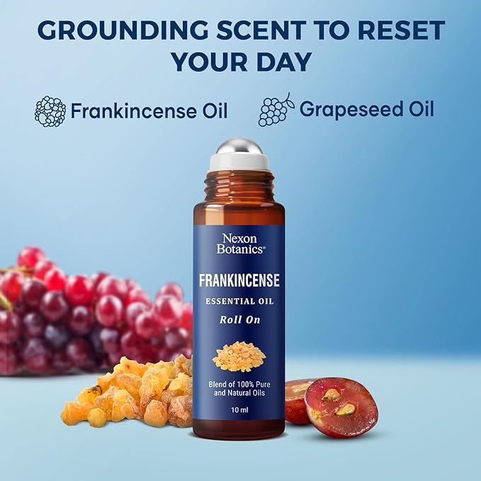 Frankincense Essential Oil Roll-On 10 ml - Pure, Natural Oil with Grapeseed