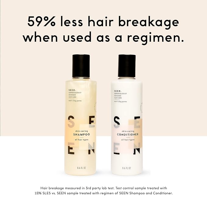 SEEN Shampoo Eco-Refill, Scented - Non-Comedogenic Hair Shampoo- Dermatologist-Developed - Safe for Sensitive, Eczema & Acne Prone Skin