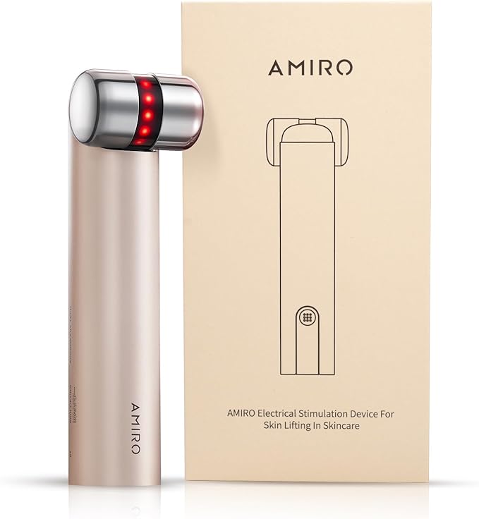 AMIRO Microcurrent Facial Device with Red Light & Infrared, At-Home LED Beauty Device Designed for Skincare Use, Works with PDRN Serum