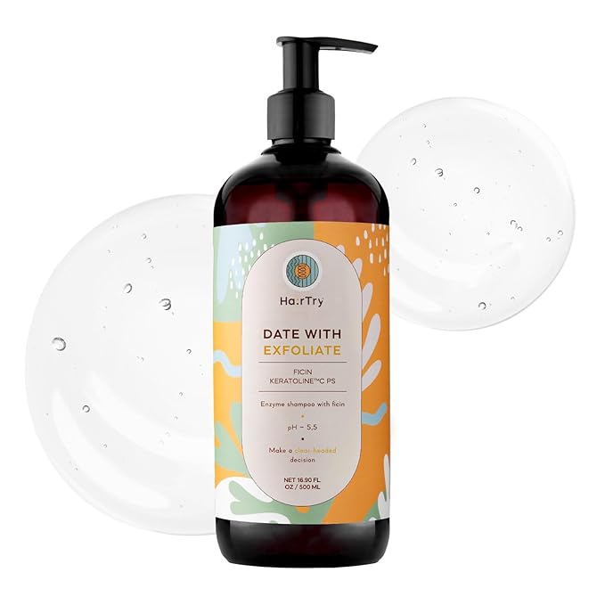 Hair Try Date With Exfoliate – Multi-Function Enzymatic Exfoliating Shampoo with Ficin – For Deep Cleansing & Refreshing of the Scalp – Net 16.90 Fl. Oz/ 500 ml
