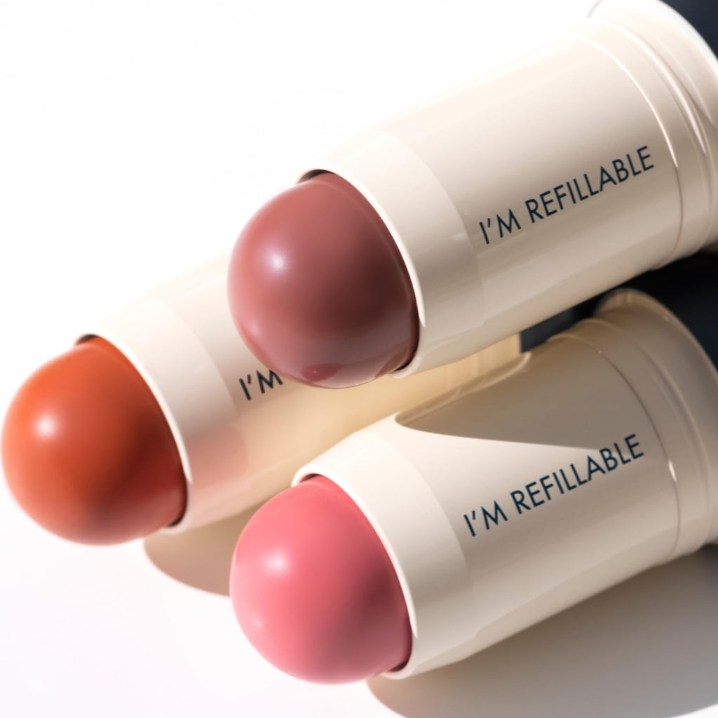 trestique Blush Stick, Vegan Blush Stick With Built-In Brush, Pink Blush Makeup For Women, Rose Makeup, 2-In-1 Creamy