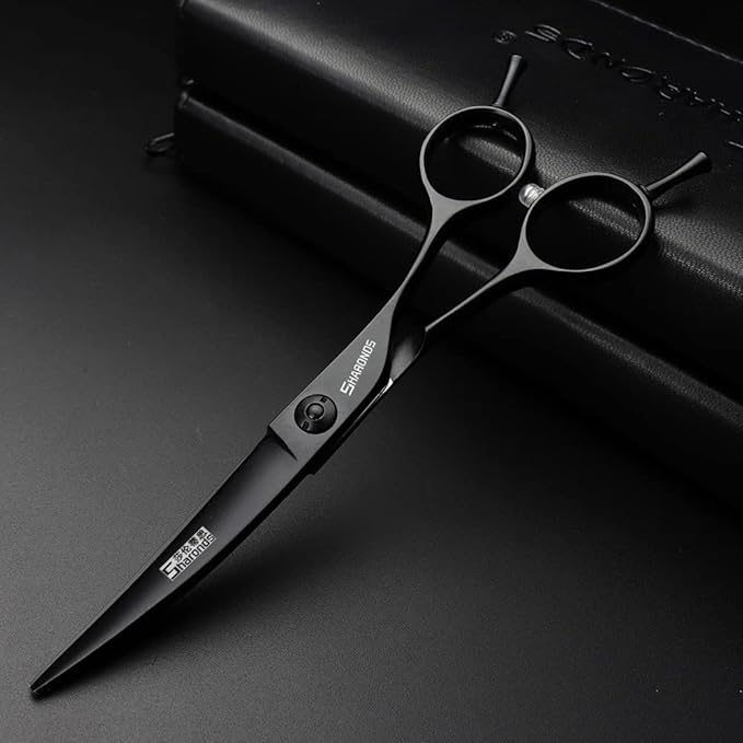 AXEMOORE 6 Inch 4pc Ergonomic Barber Scissors, 440C Stainless Steel, Right Hand, Hairdressing Scissors