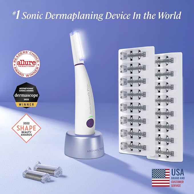Michael Todd Beauty Sonicsmooth Pro+ Dermaplaning System & Eyebrow Trimmer