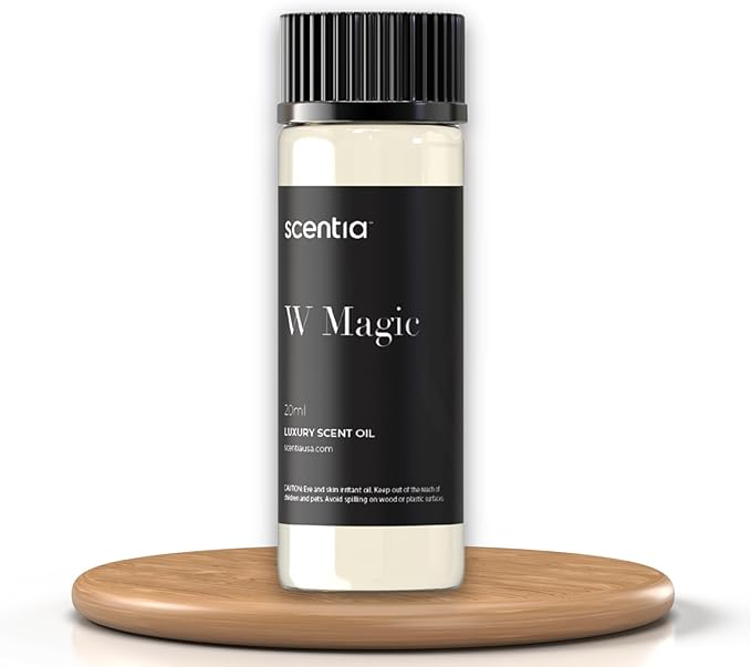 Scentia W Bliss (W Magic) Aromatherapy Oil for Diffuser – Hotel Scent Inspired by W Hotel – 20 mL – Bergamot, Lemongrass & Jasmine Natural Fragrance Oil for Waterless & Cold Air Diffusers, Made in USA