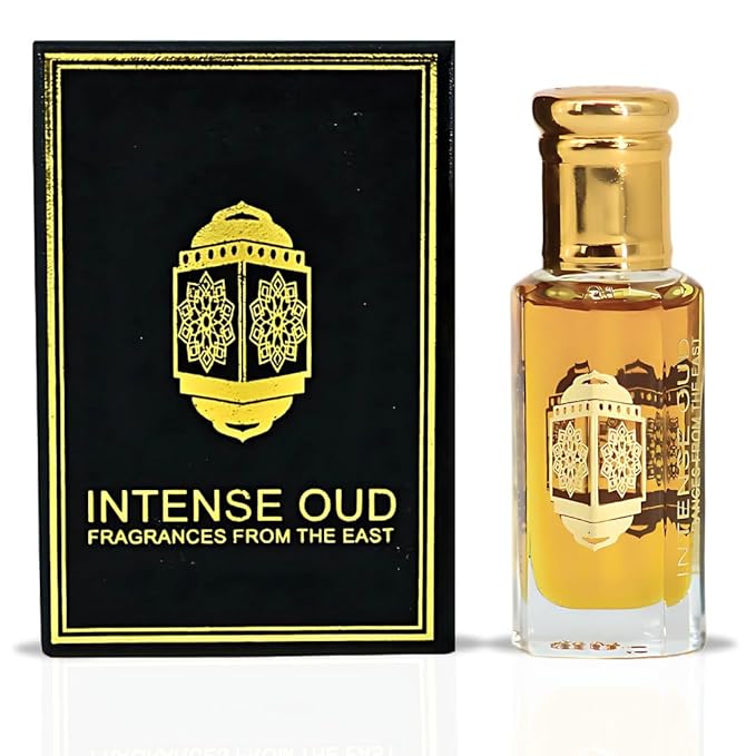 INTENSE OUD Crushed Long Lasting Arabian Perfume Oils for Women 12ML - Fragrance Oil with Pear, Peony, Apricot, Vanilla & Musk Notes - Concentrated Perfume Oil & Valentines Day Gift With Black Box