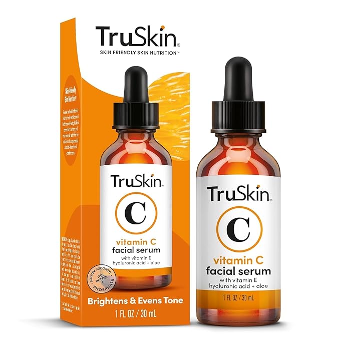 TruSkin Brightening Vitamin C Serum for Face with Hyaluronic Acid, 1 fl oz