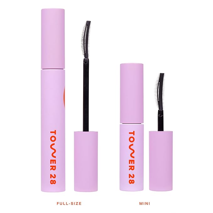 Tower 28 Mini MakeWaves Lengthening & Volumizing Mascara, Jet (0.18 oz)