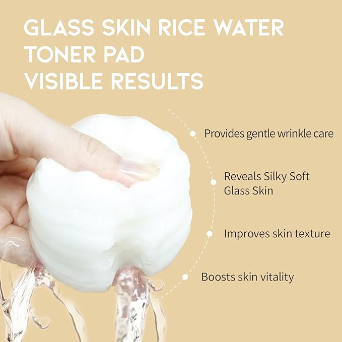 #OOTD Rice Water Toner Pads for Glass Skin,70 Pads | Korean Skincare