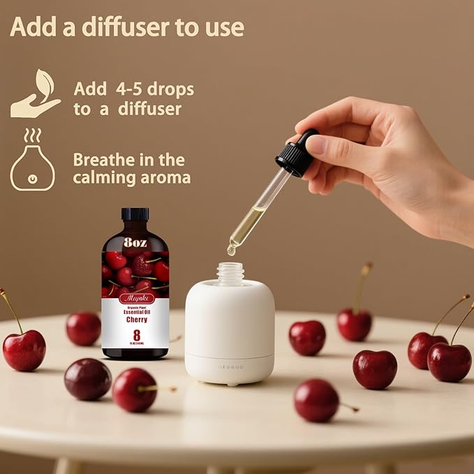 MLYNKL Cherry Essential Oil,Cherry Oil for DIY Candles Home,8 fl oz