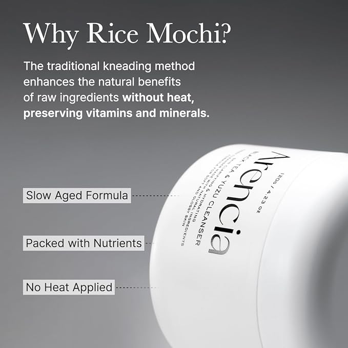 Arencia Black Tea Rice Mochi Face Cleanser, Deep-Cleansing, Pore Care, Sebum Control, Oily Skin 120g (4.23 oz)