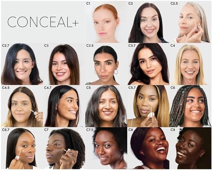 Fitglow Beauty Conceal+ Vegan Full Coverage Concealer, C2, 6g