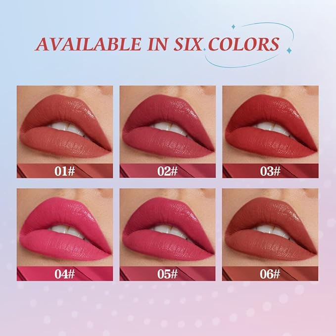 Hxssll Cushion Lip Gloss Matte Lip Tint – Long-Lasting Lightweight Color, Soft Plush Applicator for Gradient Blurred Lips, Non-Sticky Velvet Finish Hydrating Lip Stain 02#–Dusty Mauve