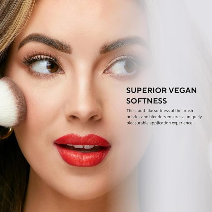 UVé Makeup Brush Set 11 Piece, Professional Vegan Synthetic Brushes