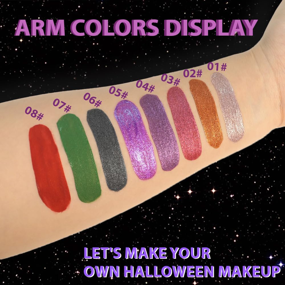 CAKAILA Taupe Metallic Lipstick for Women,Glitter Sparkling Liquid Lipstick,Long Lasting Waterproof Lightweight Comfortable Non-Drying Bold Dark Lip Gloss for Gothic Stage Makeup,Cruelty Free