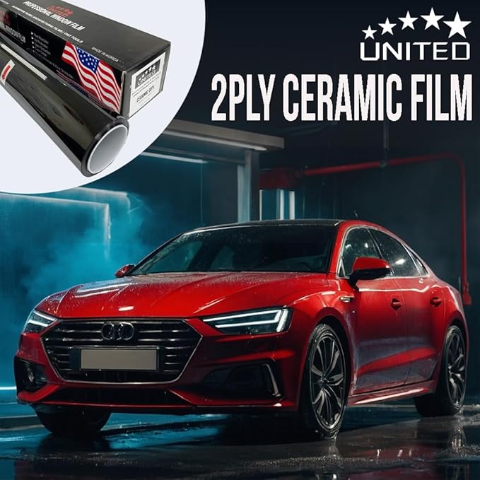 United Ceramic Pro Window Tint Car 36In x100Ft 2Ply Nano Ceramic IR-95 with 35% VLT - Outstanding Clarity & Views Window Tint for Car Home Blocks UV/IR Rays, Adhesive Film W/Lifetime Color Stability