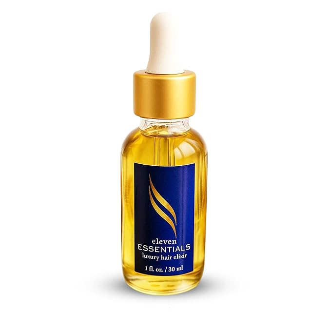 Eleven Essentials Luxury Hair Elixir (Oil) – Rosemary, Castor & Argan Hair Oil for Scalp Care, Frizz Control & Shine, Lightweight Botanical Hair Growth Support (1oz / 30ml)