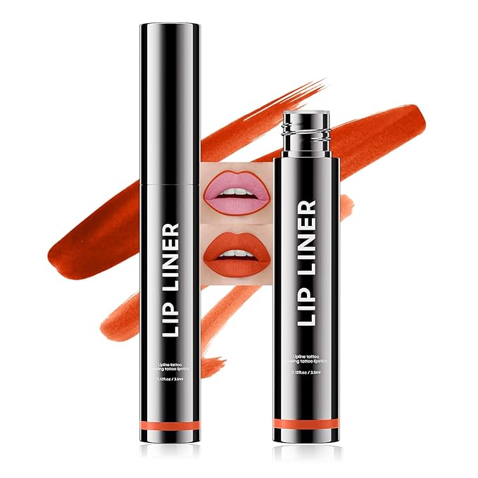 dfjdskl Lip Stain Peel Off Moisturizing Long-Lasting & Waterproof, Peel Off Lip Liner Transfer Proof & Smudge-Proof, Lip Liner Stain Non-Stick Cup for Women All Skin Types Easy to Use (Coral)