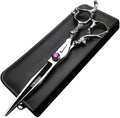 SHARONDS Hair Cutting Scissors Hairdressing Scissors Thinning Scissor Professional Barber Salon Home Shear For Men Women (7 inch flat)