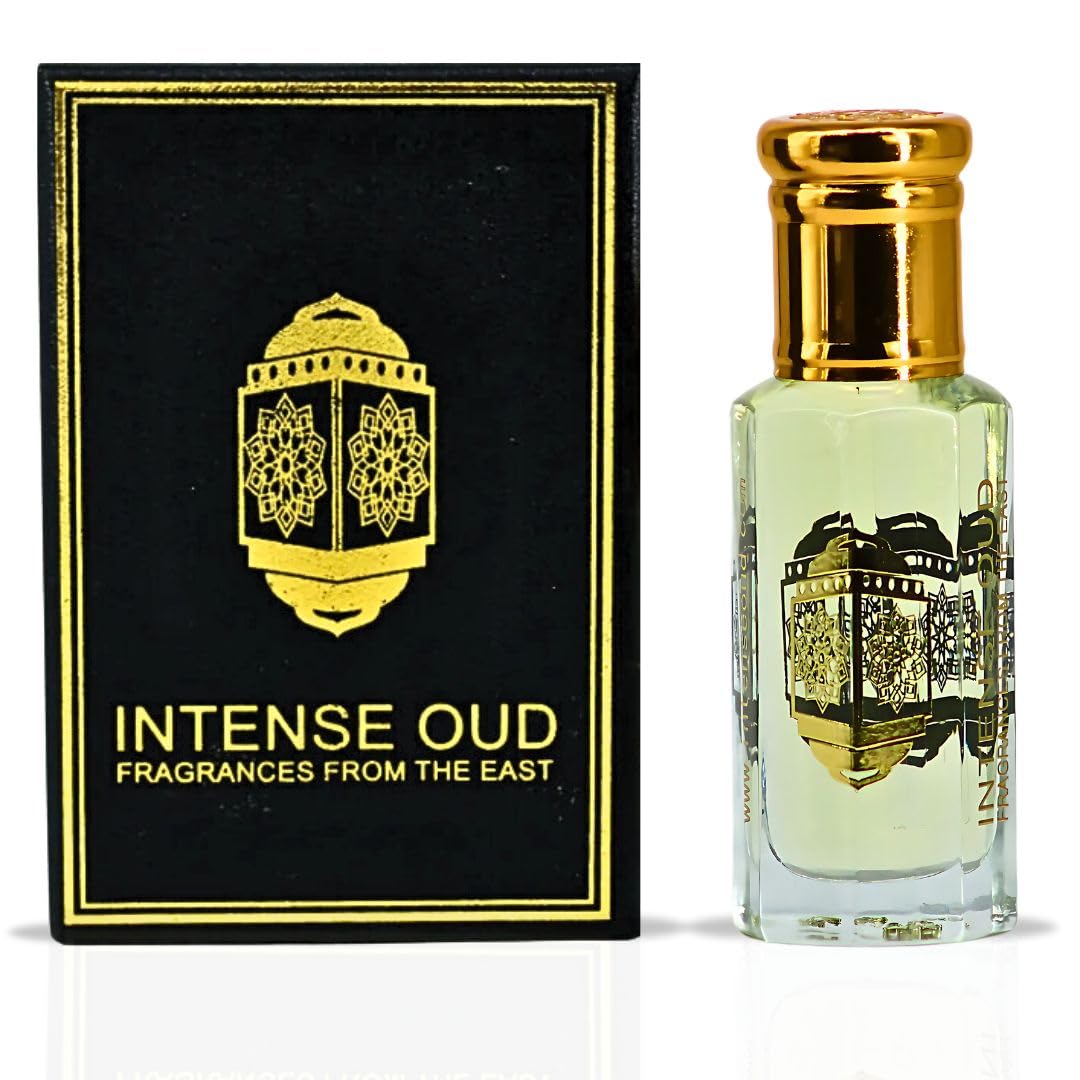 INTENSE OUD Majnoon Long Lasting Arabian Perfume Oils for Women 12ML (0.40 OZ) Fragrance Oil with Pineapple, Vanilla & Musky Notes - Concentrated Perfume Oil & Valentines Day Gift With Black Box
