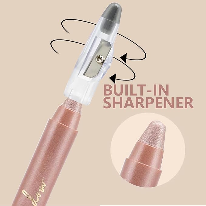 Daeuwiutr Rose Gold Eyeshadow Stick, Highlighter Eye Liner,Eye Brightener Stick, Shimmer Creamy eye shadow, Waterproof Eyeshadow Pencil Long Lasting Eye Shadow Makeup.#6 rose gold shimmer
