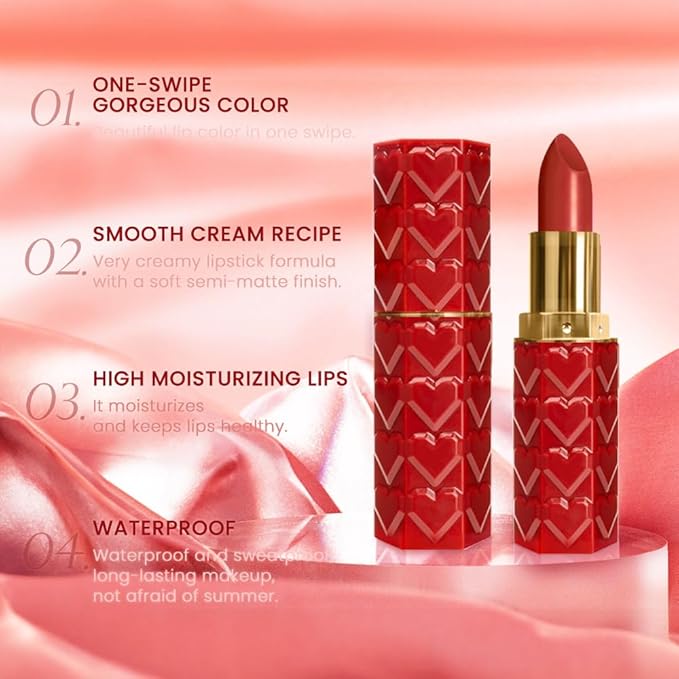 3 Pcs Matte Velvet Lipstick for Women Set,Nude Long Lasting Matte Lip Stick 24H Waterproof for Girls Natural Lip Makeup,Non-Stick Lipstick Makeup for Women,labiales magicos 24 horas originales