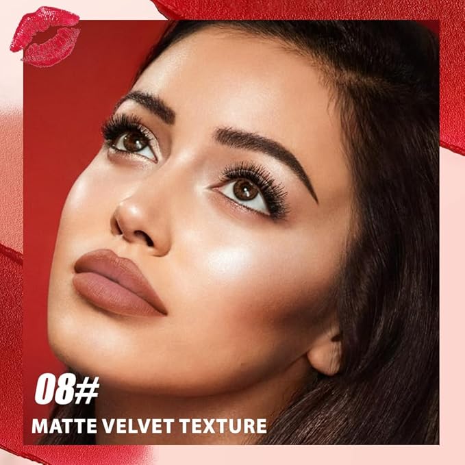 BINGBRUSH 2-in-1 Matte Lip Liner and Lipstick, Long Lasting Lip Pencil