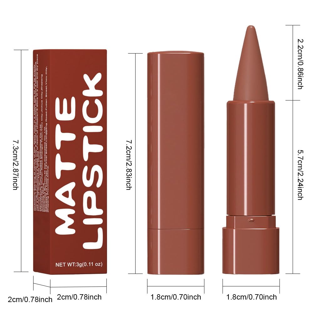 JUAAZIN Sienna Gradient Matte Lip Liner Pencil Crayon for Women - Waterproof Smudge-Proof Kissproof Long-Wear Lip Pencil, Flawless Contour Ombre Effect Lip Crayon, Creamy Pigmented Lip Liner 04#