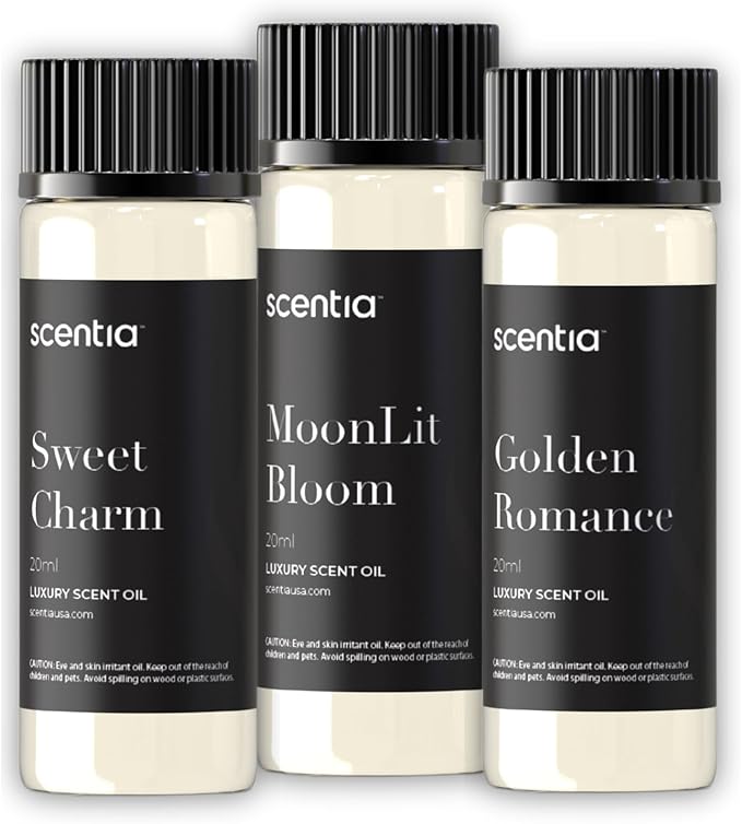 Love Collection Fragrance Oil Set – Essential Oil Blends for Diffusers, Candles & Soaps – Jasmine, Rose, Citrus, Amber & Musk – Phthalate-Free – Gift Set 3×20 ml (2.03 fl oz)