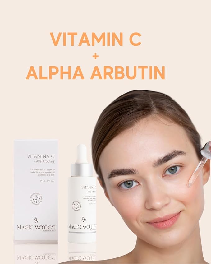 Magic Women by Elizabeth Bravo Vitamin C Face Serum – Brightening Serum with Alpha Arbutin – Antioxidant Treatment for Uneven Skin Tone and Radiant Glow – 1 Fl Oz