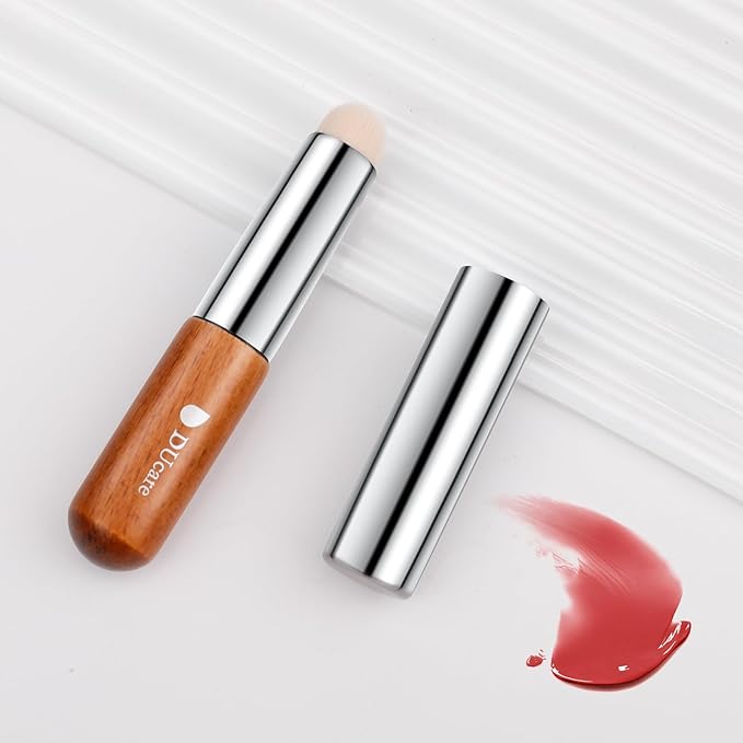 DUcare Lip Brush With Cap Lip Smudge Brush Mini Lip Makeup Brush