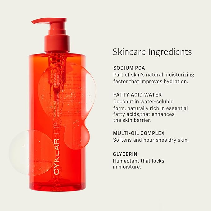 CYKLAR Sensorial Multi-Oil Body Wash Cleanser, Naked Neroli 16.5 Fl Oz