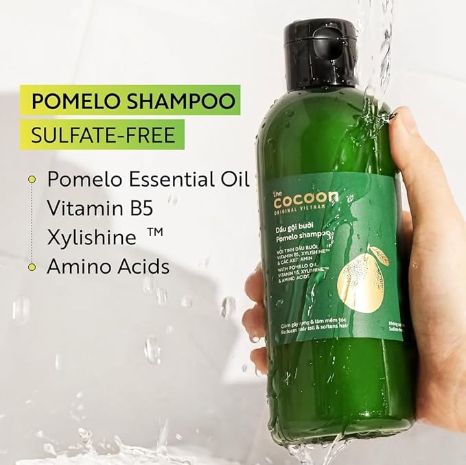 Cocoon Pomelo Botanical Shampoo 310ml / 10.48 fl oz – Luxury Sulfate Free Shampoo with Vietnamese Pomelo Peel Oil & Vitamin B5, Hydrating Strengthening Shampoo for Soft, Full-Looking Hair