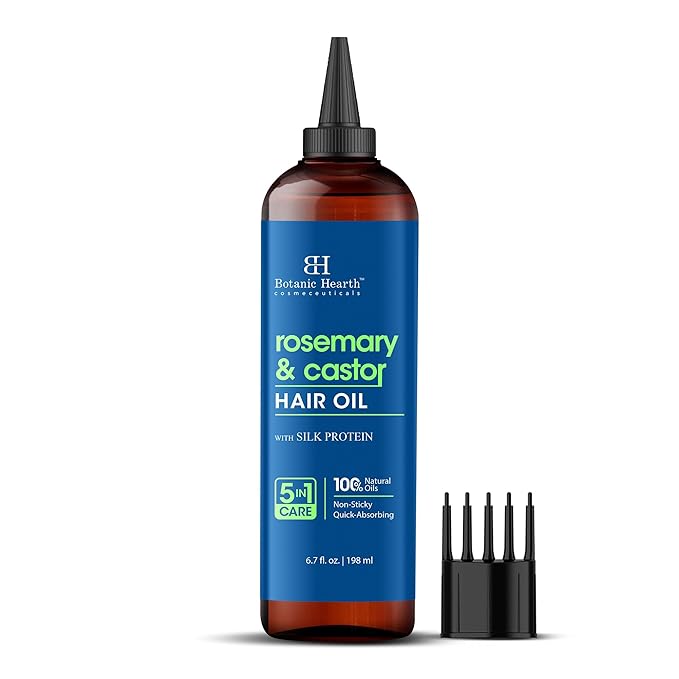 Botanic Hearth 100% Pure Rosemary Castor Oil For Hair Growth - 6.7 Fl oz
