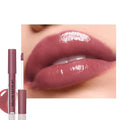 FeiCuiYun Brown Nourishing Lip plumper Gloss, Purple Moisturizing High Shine Lip Glow Oil, Long Wear Hydration Mini Liquid Lipstick Makeup, Fresh Lightweight Glossy Plumping Lip Gloss for Women (12#)