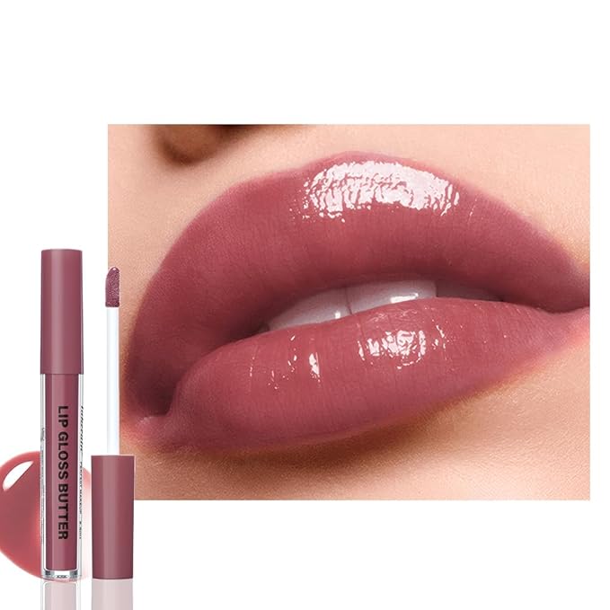 FeiCuiYun Brown Nourishing Lip plumper Gloss, Purple Moisturizing High Shine Lip Glow Oil, Long Wear Hydration Mini Liquid Lipstick Makeup, Fresh Lightweight Glossy Plumping Lip Gloss for Women (12#)