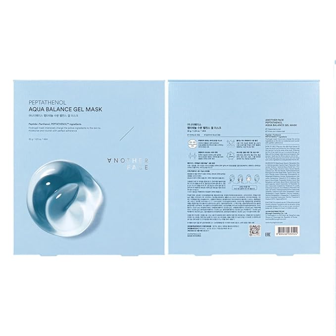ANOTHERFACE PEPTATHENOL™ Hydrogel Mask | Overnight lifting Mask Pack Korean skin care Pore Minimizing Firming Non-irritation Vegan Korean Skin Care 4Sheets