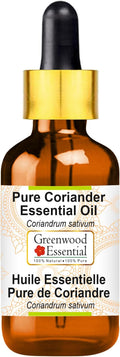 Greenwood Essential Pure Coriander Essential Oil (Coriandrum sativum) with Glass Dropper 100ml (3.38 oz)