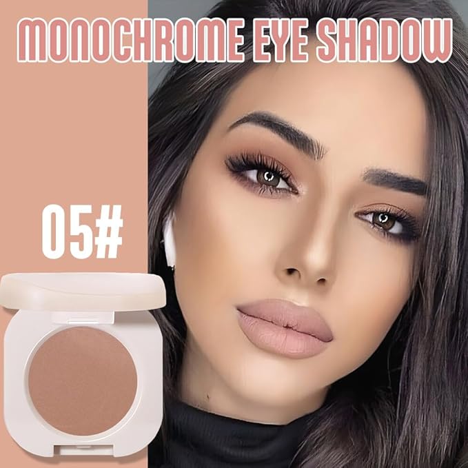 FeiCuiYun Pressed Single Matte Eyeshadow Palette Makeup, Brown eyeshadow For Women, Pigmented Waterproof Sombras Para Ojos, Single Pressed Powder Vegan, Talc, Paraben & Cruelty Free(05)